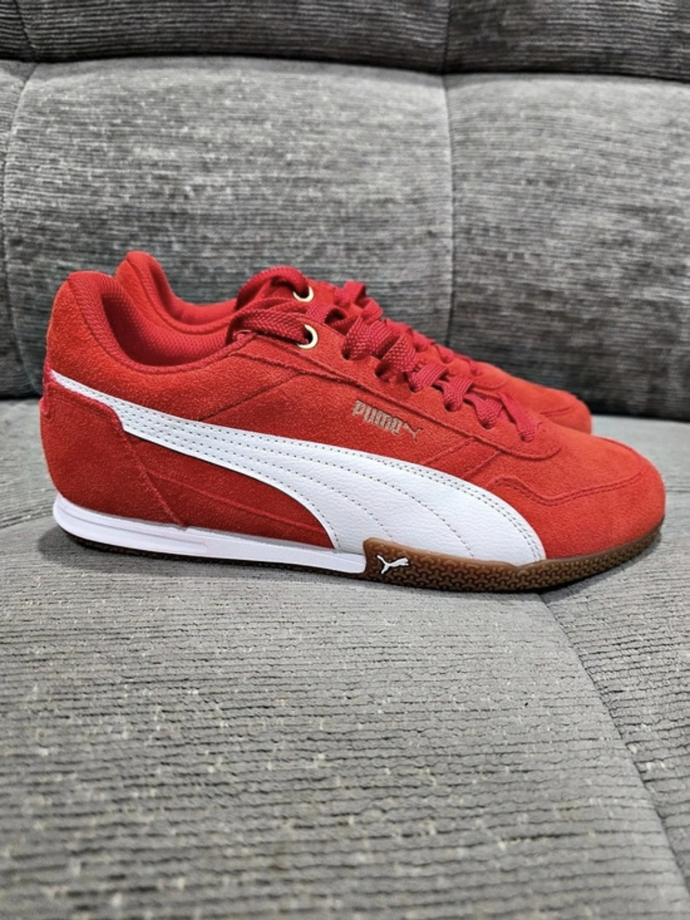 Puma Palermo Vintage or Puma Super Team / Palermo Red & White Sneakers Women's 5